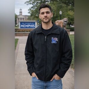 Port Authority Black Zip-Up Jacket with Embroidered Logo